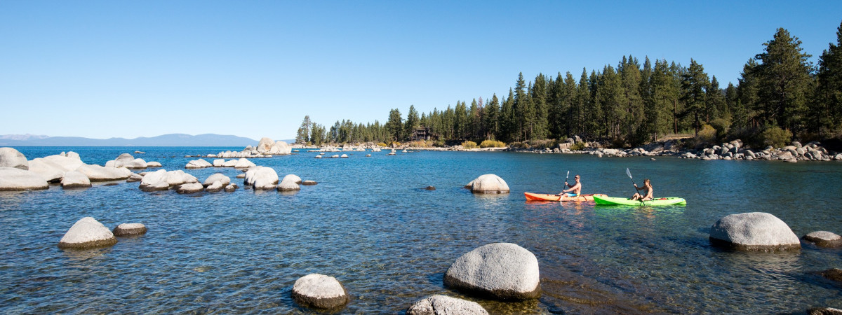 Unterwegs mit Kayak am Lake Tahoe