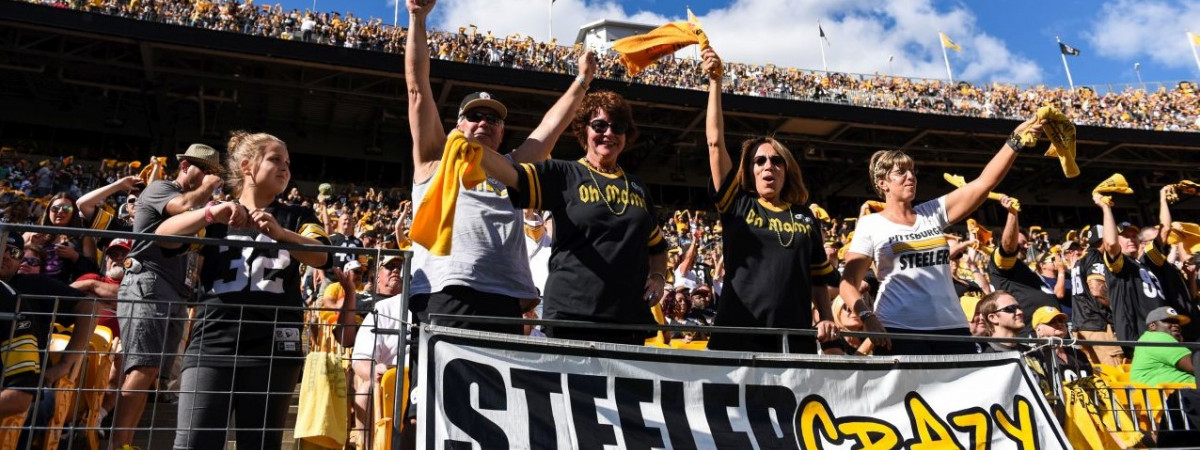 Steelers Fans schwenken die "terrrible towels"