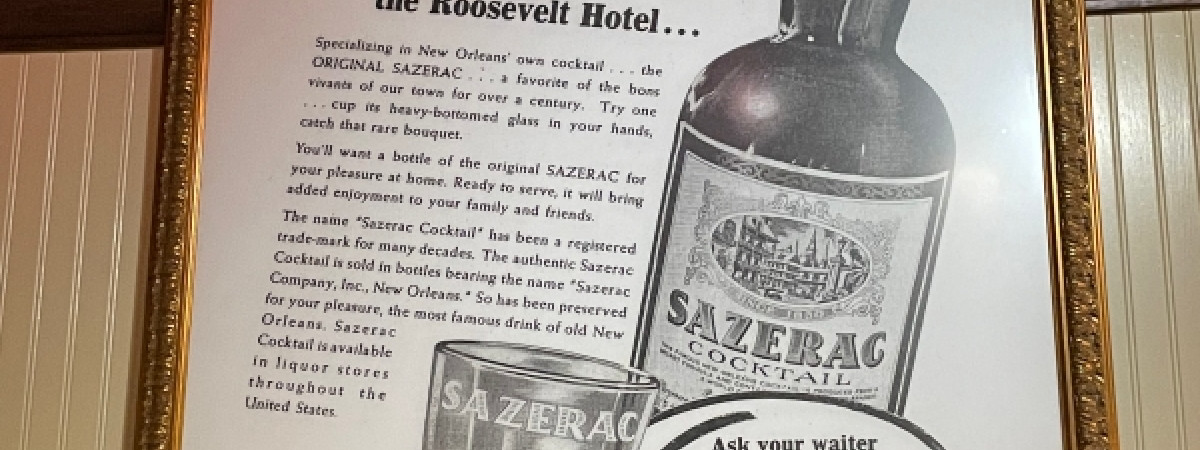 Original Sazerac Bar im Roosevelt Hotel in New Orleans (Plakat)