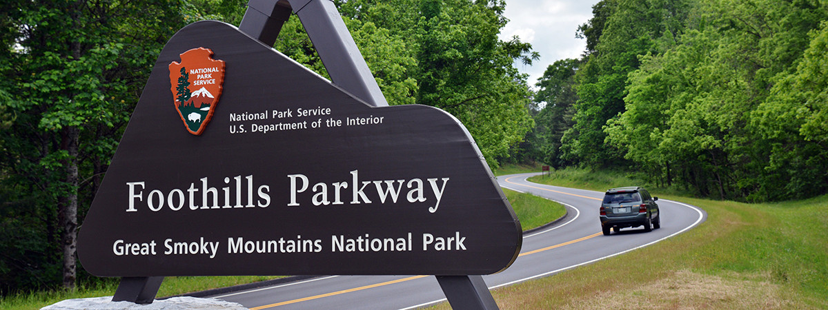 Der Foothills Parkway in den Great Smoky Mountains