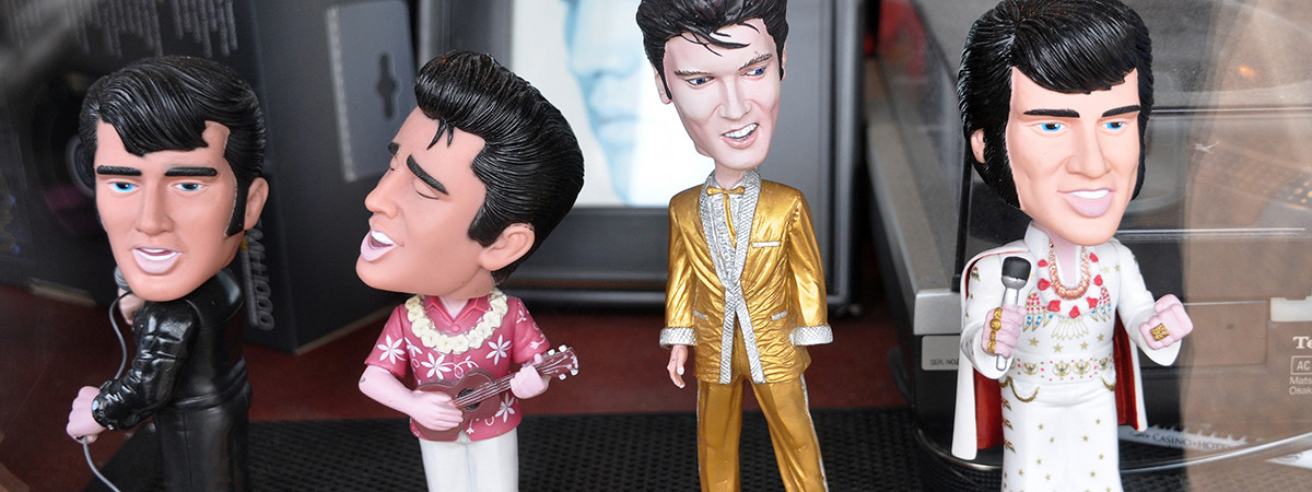 Elvis Bobbleheads im Besucherzentrum Elvis Presley's Memphis