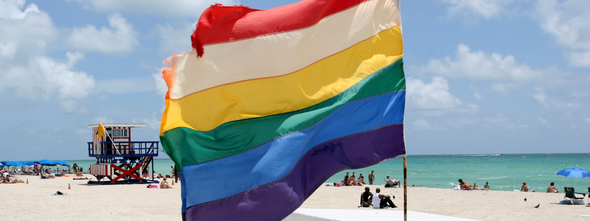 LGBTQ Fahne Miami Beach