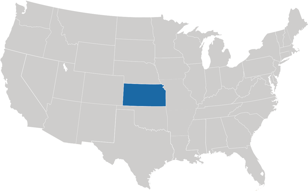 Kansas auf der Karte