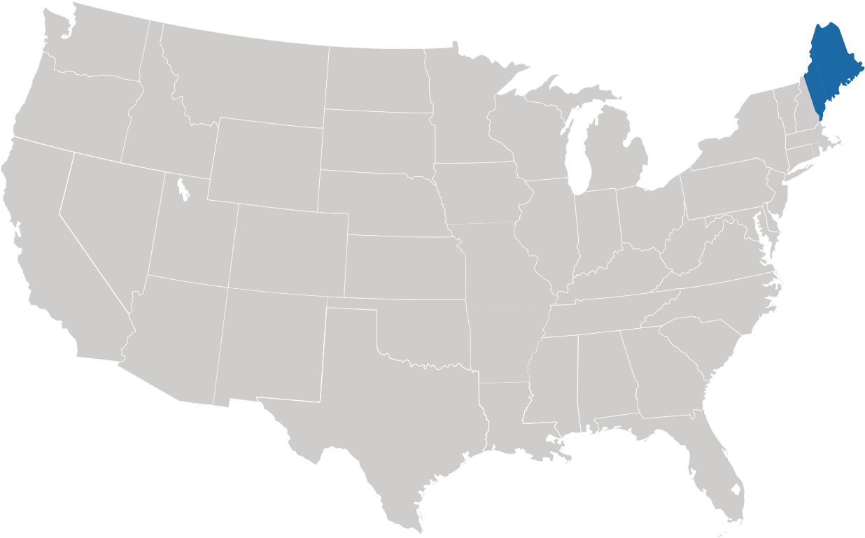 Maine auf der Karte