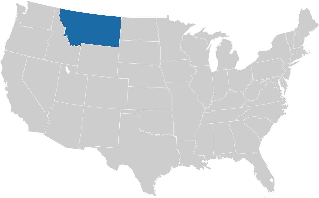 Montana - der "Big Sky State" auf der Karte