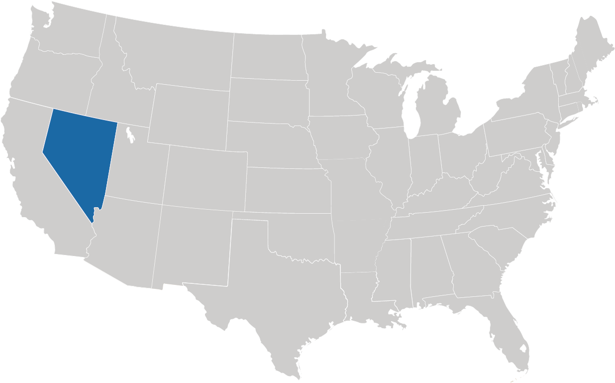 Nevada - der "Silver State" auf der Karte