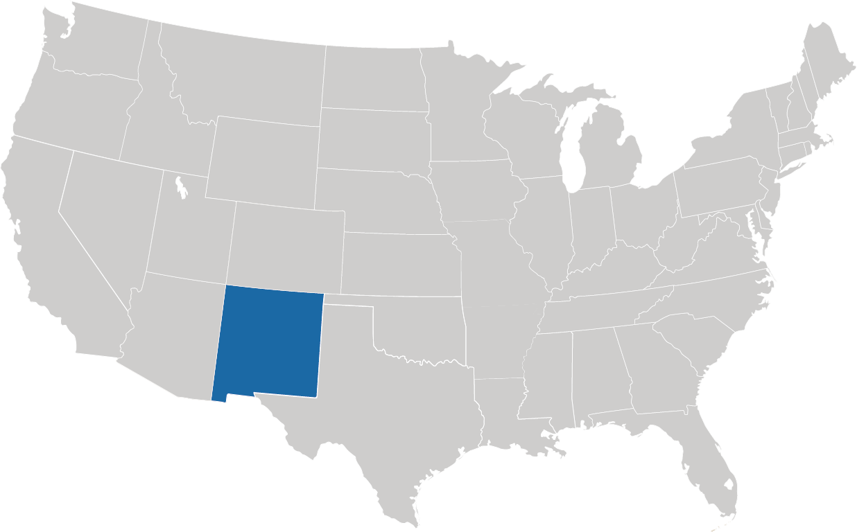 New Mexico auf der Karte