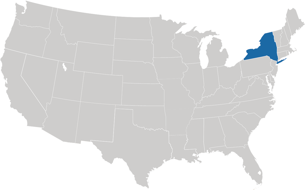 New York State auf der Karte
