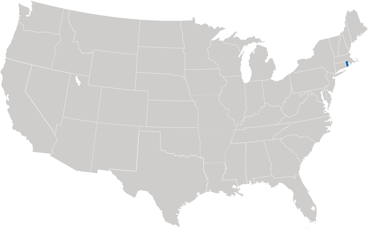 Rhode Island auf der Karte