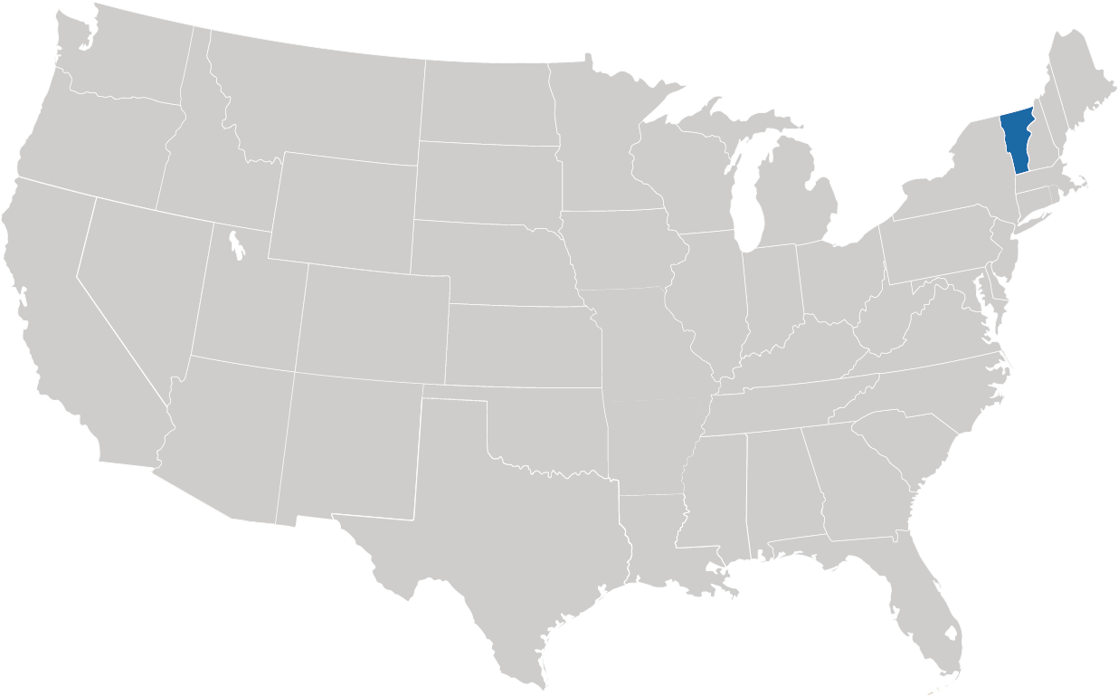 Vermont auf der Karte