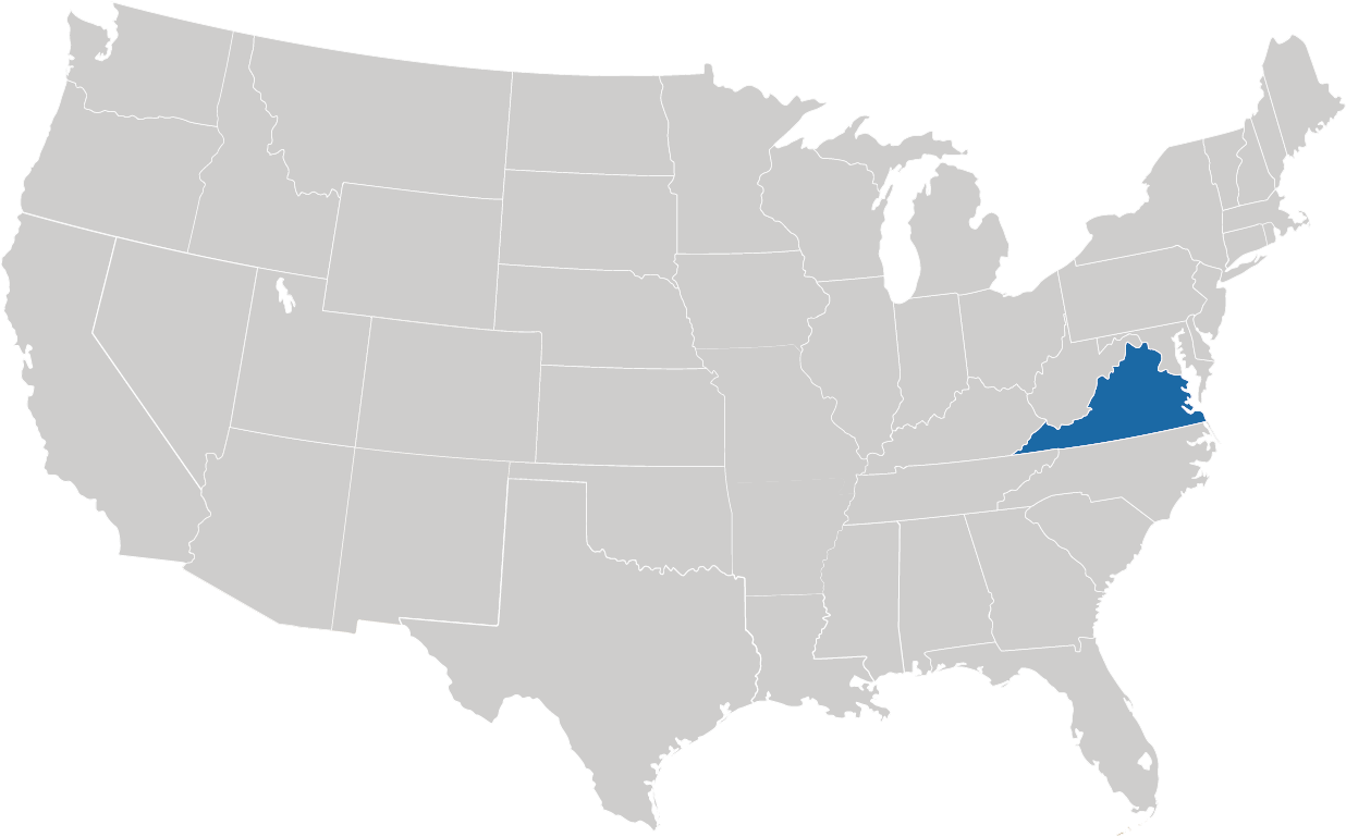 Virginia auf der Karte
