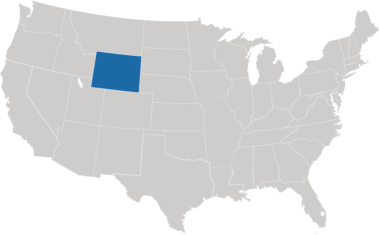 Wyoming - der "Cowboy State" auf der Karte